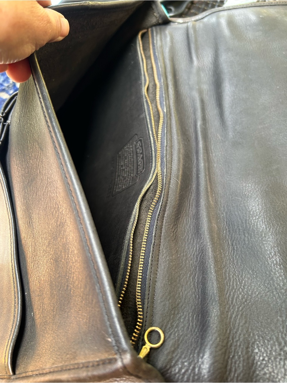 Coach Vintage Brown NYC Leather Briefcase with Brass Hardware - Picture 11 of 15
